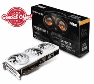 Sapphire 11335-08-50G Pure AMD Radeon RX 7700 XT FrostPunk 2 Edition Gaming Graphics Card