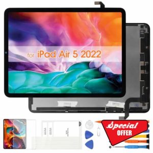 Screen Replacement for iPad Air 5 5th Generation LCD Display for ipad Air5 10.9 2022 A2589 A2591 A2588 Digitizer Touch Screen Assembly with Repair Tools