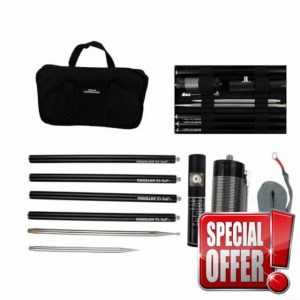 HEBEOT 8-Band HF Portable Right Wave GP Antenna QRP HF Telescopic Antenna Adjustable Frequency Multi-band For Amateur Radio 100W Power