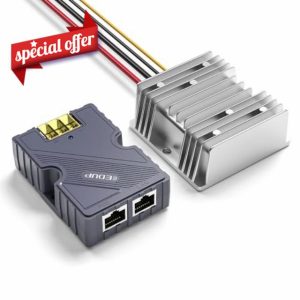 EDUP Starlink Gen3 PoE Injector 320W Gigabit PoE Power Adapter with ABS Surge & ESD Protection + DC Step UP Converter 12V to 56V 3A 168W for Starlink Standard