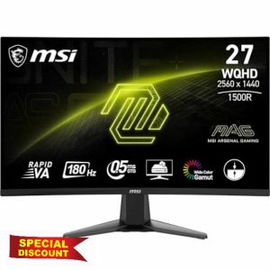 MSI MAG 27C6F 27 Inch FHD Curved Gaming Monitor - 1500R 1920 x 1080 Rapid VA Panel