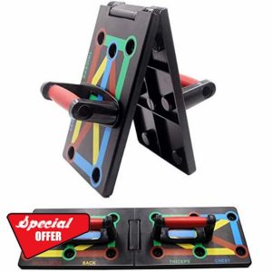 Cretee 12 in 1 foldable Push Up Rack Board Train Gym Fitness System Workout Exercise Stands for Body Training