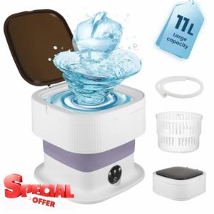 Portable Washing Machine，9l Multifunctional Mini Washing Machine Foldable with Three Time Modes