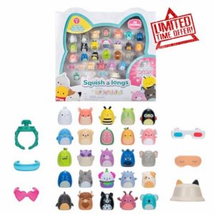 Squish-a-longs by Original Squishmallows 25 Pack - Series 1 - (25) 1” Mini-Squish with 5 Accessories