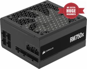 CORSAIR RM750x Fully Modular Low-Noise ATX Power Supply – ATX 3.1 Compliant – PCIe 5.1 Support – Cybenetics Gold Efficiency – Native 12V-2x6 Connector – Black