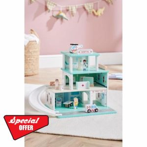 Toylife Wooden Hospital Playset Pre-School Toy