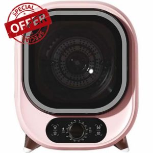 Portable Condenser Tumble Dryer 5kg - Compact Mini Spin Dryer for Counter Top or Wall Mounted Use - Vented Tumble Dryer with 0.8kg Load Capacity