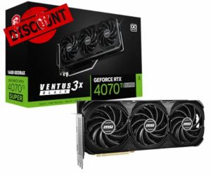 MSI GeForce RTX 4070 Ti Super 16G Ventus 3X Black OC Graphics Card (NVIDIA RTX 4070 Ti Super