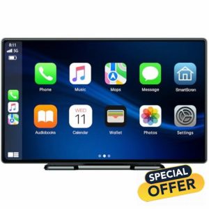 LAMTTO 9 Inch Wireless Car Stereo with Apple Carplay & Android Auto