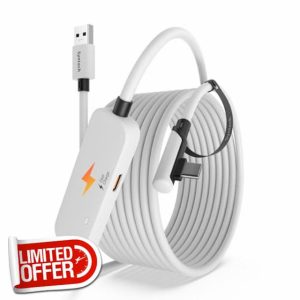 Syntech Link Cable with Charging 16FT Compatible with Oculus/Meta Quest 3 Accessories
