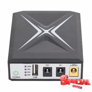 Mini UPS Battery Backup with DC Line