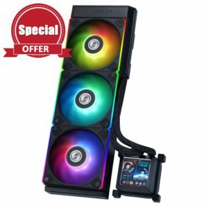 Lian Li Hydroshift 360 AIO - Pre-installed 3 x ARGB fans - Side-Mounted Coolant Pathway - 2.88” LCD Screen - 480 × 480 Resolution - Captured Screenshots or Recorded Videos - Black (HSLCD36RB)