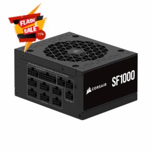 CORSAIR SF1000 (2024) Fully Modular Low Noise 80 PLUS Platinum ATX Power Supply – ATX 3.1 Compliant – PCIe 5.1 Ready – SFX-to-ATX Bracket Included – Black