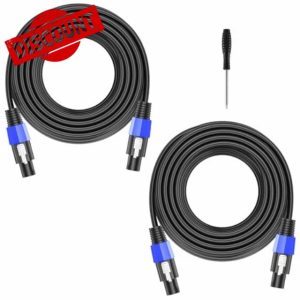 GCTBL 30M 2pack Speakon to Speakon Cables Male to Male Professional DJ/PA Audio Amplifier Speaker Cable