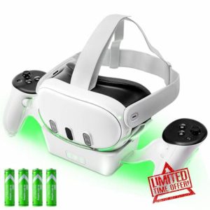 LYtech VR Charging Dock for Quest 3 Charging Stand for Oculus/Meta Quest 3 Magnetic Charging Station for VR Headset