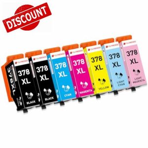 Clywenss 7-Pack 378XL Ink Cartridges Multipack Compatible with Epson 378XL 378 XL for Expression Photo XP-8700 XP-8500 XP8700 XP8500 XP-8505 XP-8600 XP-8605 XP-8800 XP-8805 Printer (2BK