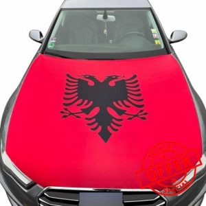 Albanian Bonnet Flag – Car Flag Albania – Albanian Car Flag – Bonnet Cover Albania Flag