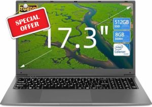 Naclud Laptop 17.3 Inch 8GB RAM 512GB SSD
