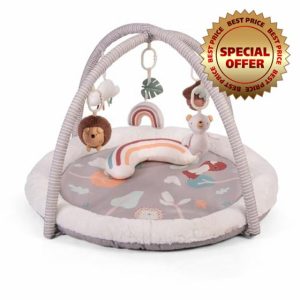 Red Kite Play Gym - Padded Play Gym with Hanging Toys & Tummy Time Mirror (Woodland Walks)