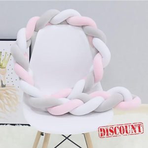 PTKG Braided Crib Knotted Braided Bed Snake Cot Bumper Bed Snake Braided Braided Pillows Knotted Cot Bumper 3 Shares Braided Cot Bumper Baby Crib Bumper Braided