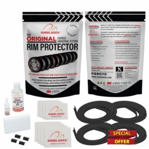 Rimblades Original DELUXE – Full Kit – LATEST NEW Alloy Wheel Rim Protectors | Alloy Wheel Protectors | Wheel Protection | Fits 12-24 Inch Wheels (Black)