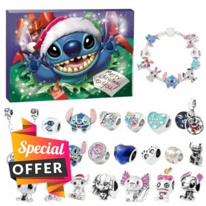 Advent Calendar 2024 Christmas Cute Cartoon Charm Fashion Christmas with Bracelet
