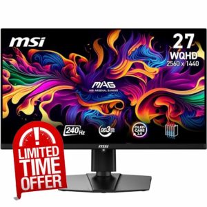 MSI MAG 271QPX QD-OLED E2 26.5 Inch WQHD Gaming Monitor - 2560 x 1440 Quantum Dot OLED Panel