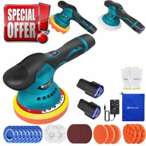 Cordless Car Buffer Polisher Machine Car Buffers and Polishers Kit Cordless Polisher with 2 Batteries