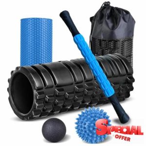 Foam Rollers Set – Blue Foam Rollers for Deep Tissue Massage - Lightweight - Includes Foam Roller