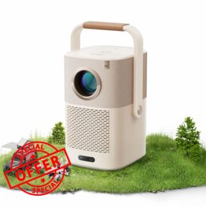 【Built-In 2.5H Battery&Sound by JBL】Portable Projector