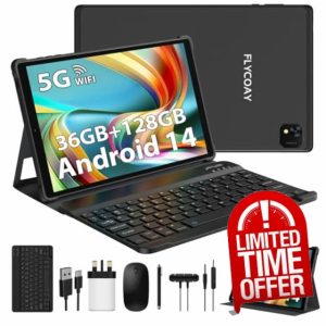 FLYCOAY Newest Android 14 Tablet 10 Inch
