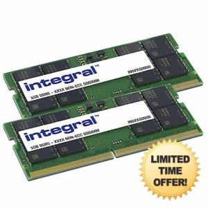Integral 32GB Kit (2x16GB) DDR5 RAM 5200MT/s PC5-41600 SODIMM Laptop/Notebook/MacBook Memory Module