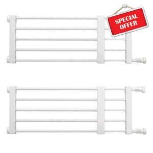 Short Dog Barrier 2 Pieces - Puppy Safety Barrier Retractable Barrier | Easy Install Pet Dog Barrier