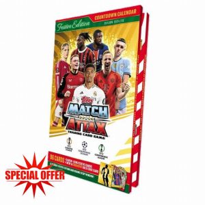 Topps Match Attax 24/25 - Advent Calendar - 120 Match Attax cards including 24 all new Festive cards plus a guaranteed new and exclusive Gold-Edge card!