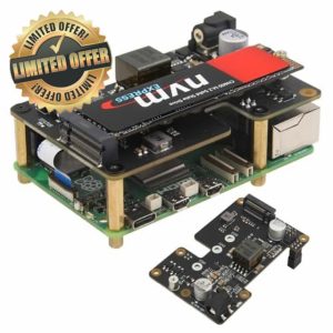 Geekworm X1012 PCIe to M.2 HAT NVMe SSD Shield Support PoE for Raspberry Pi 5