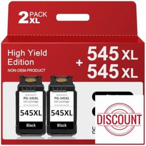 PG-545 Black Ink Cartridge Remanufactured for Canon 545 Black Ink Cartridge
