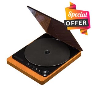 HMWOKPOT Vintage CD Player with Bluetooth 4.2&HiFi Speakers