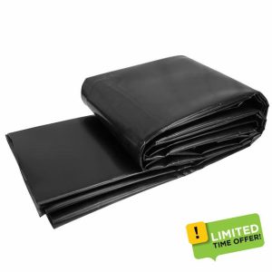 Garden Pond Membrane Flexible Waterfall Liner Outdoor Fountains Streams Reinforced Pond Liner 2×15m 4×8m 6×10m 10×10m Large Water Feature Fish Pond Film(Size:6x7M)