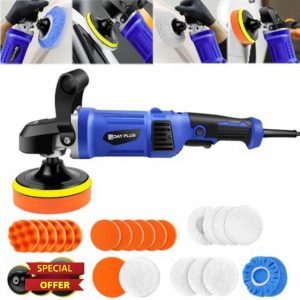 Qimu Car Buffer Polisher Dual Action Polisher Kit Car Polisher and Buffers 1400W Random Orbital Car Polisher with Detachable Handle