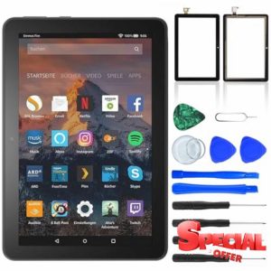 NB+ Screen Replacement for Amazon Kindle Fire HD8/HD8 Plus Tablet 10th Generation 2020 K72LL3 K72LL4 Digitizer Touchscreen with Repair Tool Kits(Not LCD Display)
