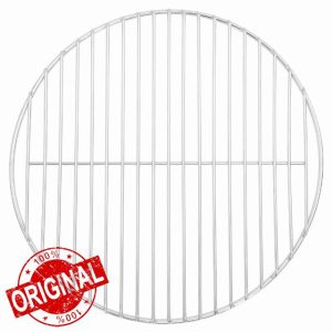 idaXL BBQ Grill Grate Rack - Round 304 Stainless Steel - 37 cm Diameter - Portable Cooking Grate for Charcoal Grills/Kettle Grills/Fire Bowls - Easy to Clean - Silve