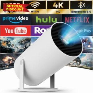 Mini Projector with WIFI 6 and Bluetooth