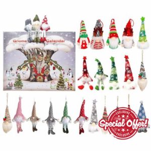 Christmas Gnome Advent Calendar 2024 With 24 Gnome Plush Toys