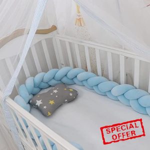 Braided Pillows Knotted Cot Bumper Soft Comfortable
