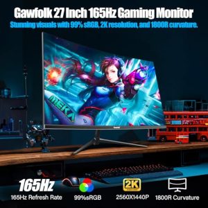 27 Inch QHD 2560x1440p 144Hz Gaming Monitor with AMD FreeSync