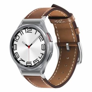 TRUMiRR Leather Strap Compatible with Galaxy Watch 7 6 40 mm 44 mm/Watch 6 Classic 43 mm 47 mm