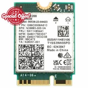 Pojedehy BE200 WIFI 7 Wireless Wifi Card WiFi 6E BE200NGW Bluetooth 5.4 802.11AX Tri-Band M.2 NGFF Network Adapter Easy to Use