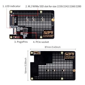 Support M.2 Key-M NVMe SSD 2230/2242/2260/228