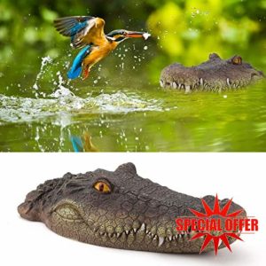 Esenlong Floating Crocodile Head Detailed Fake Alligator Head for Pond Protection Decoratio