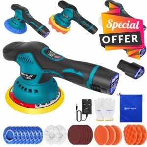 Buffer Polisher Cordless Car Polisher Buffer Machine Car Buffers And Polishers Kit Cordless Polisher with 2 × 2000mAh Batteries